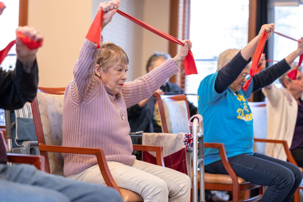 Photo of residents working on mobility