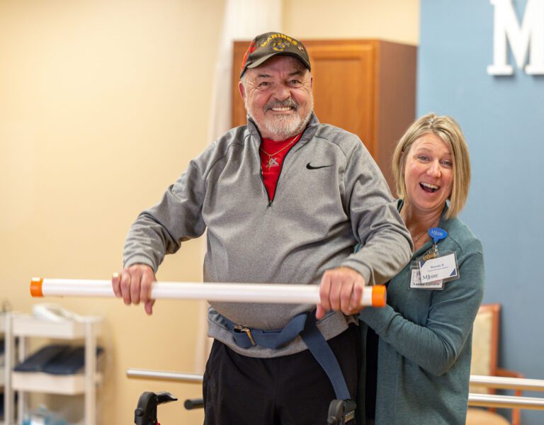 Photo of rehab patient walking